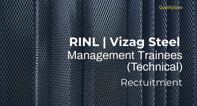 Vizag Steel Management Trainee Recruitment 2020