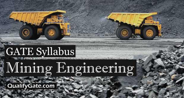 GATE 2021 Syllabus for Mining Engineering