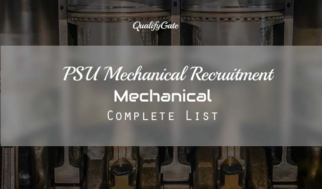 psu recruitment through gate 2019 for mechanical